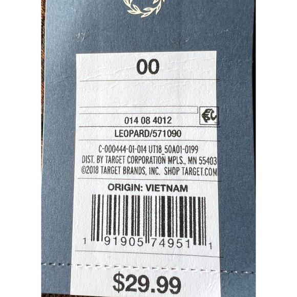 Universal Thread Women's Super-High Rise Straight Ankle Jeans Leopard Print Sz 0 - Picture 5 of 5